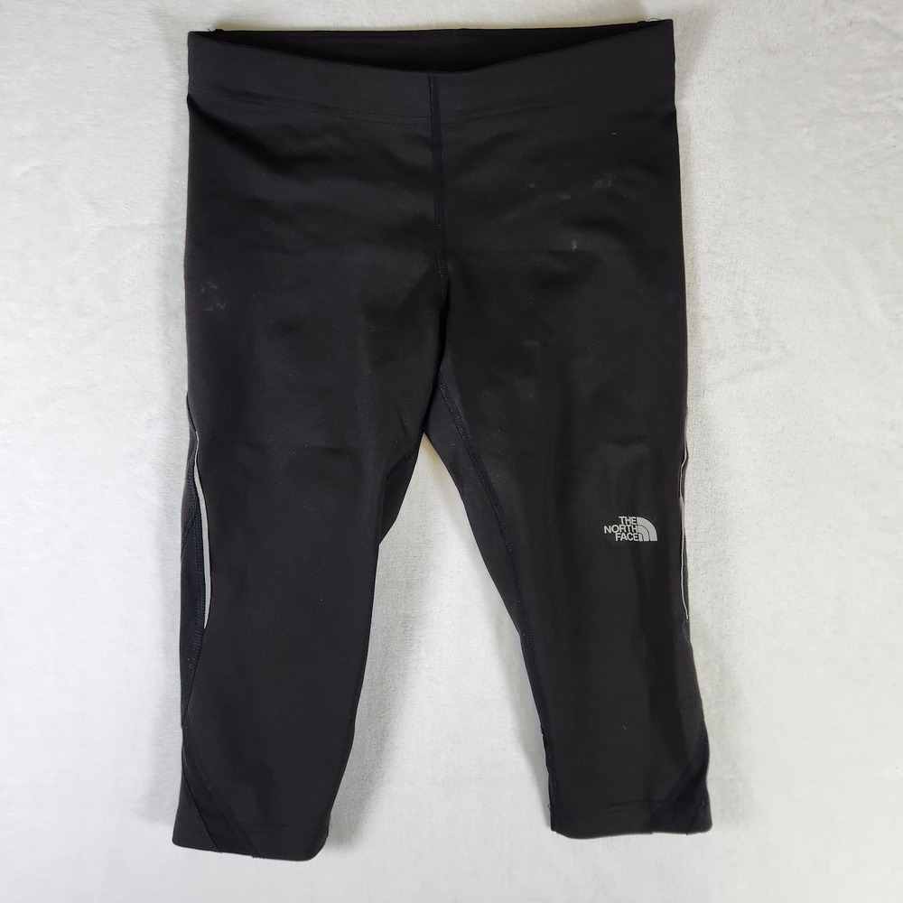 The North Face Womens M Black VaporWick Capri Leggings Running Hiking Pants
